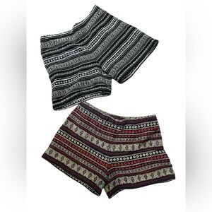 100% Cotton Patterned Women's Shorts Set Made in Nepal